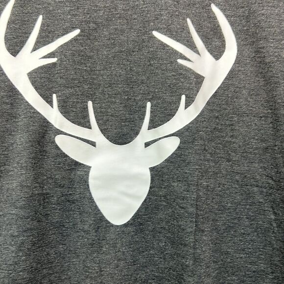 Ekaoer Gray and white Moose print holiday pajama set for women size large NWT - Picture 6 of 15